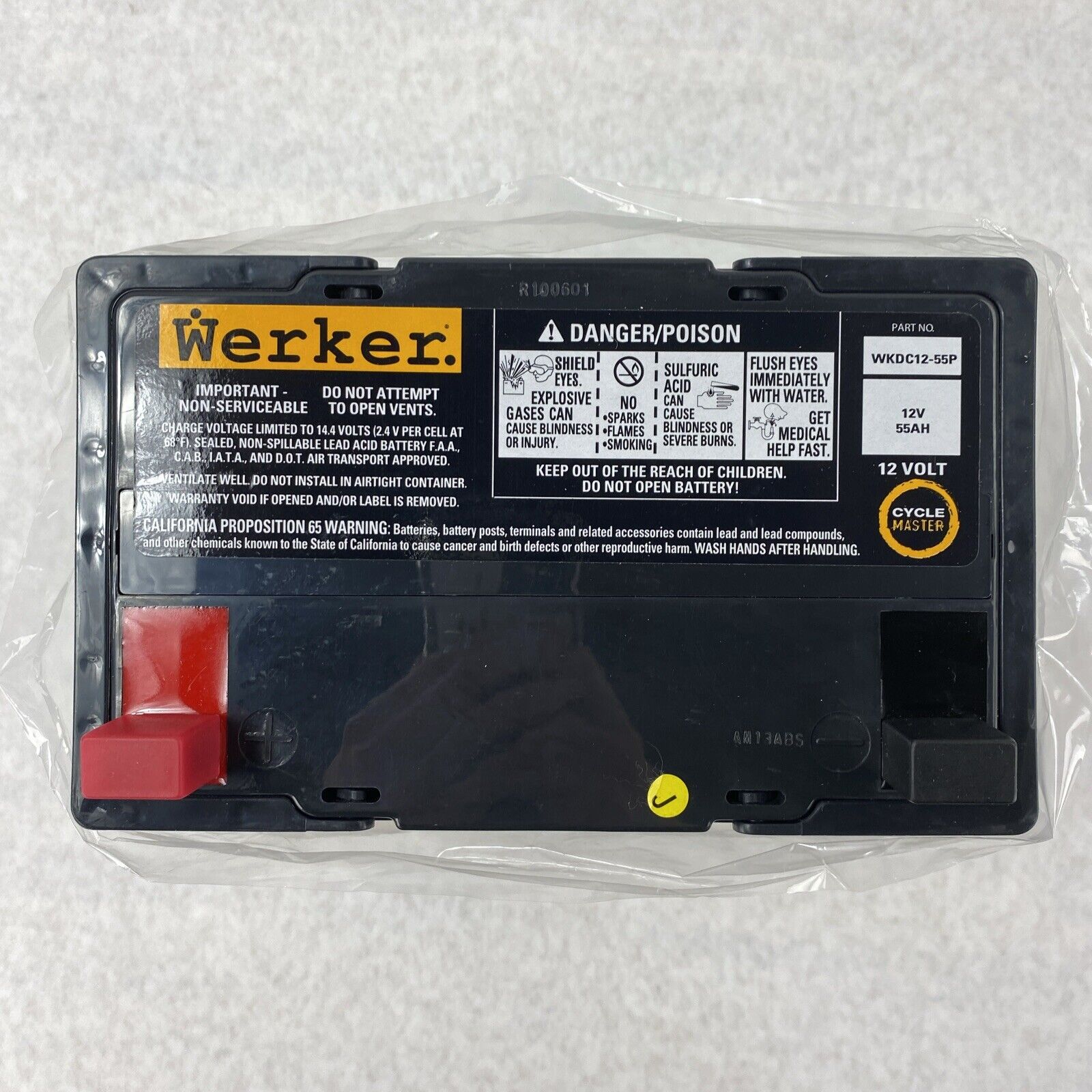 Werker WKDC12-55P Ascent Battery AGM Supply Deep Cycle Lead Battery