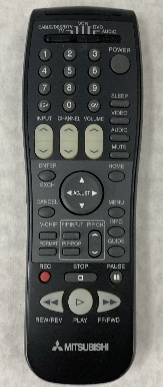 Mitsubishi 290P116A10 Universal Remote Control Cable DBS DTV TV VCR DVD Audio