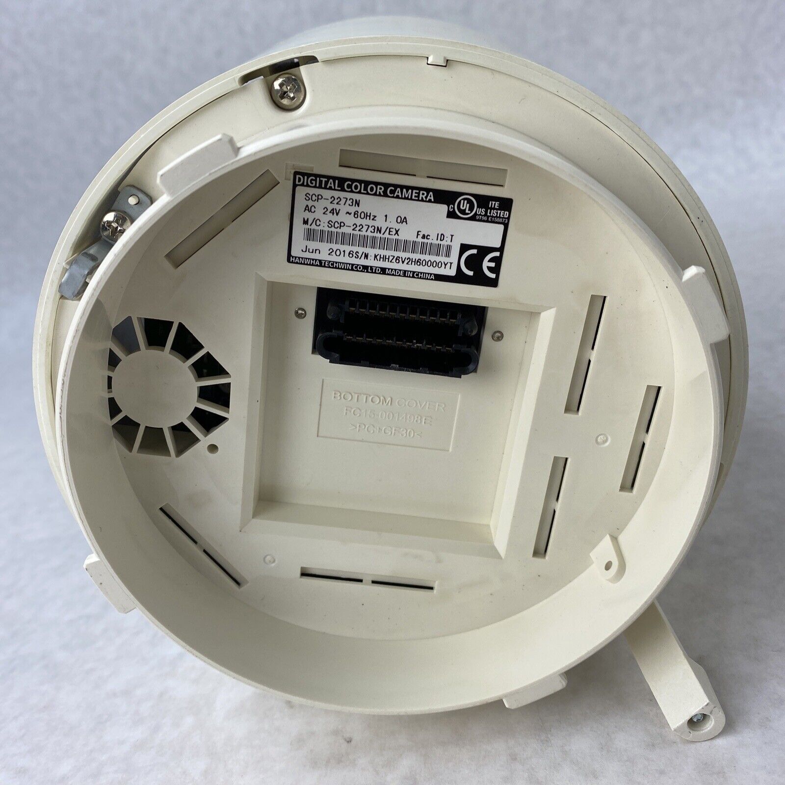 Hanwha SCP-2273N Digital Color PTZ Camera in SHP-3701F Dome-Flushing Housing