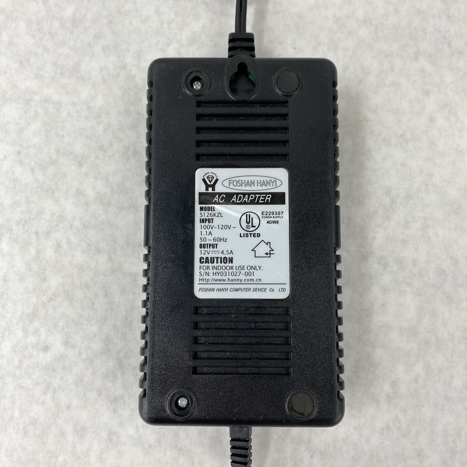 Genuine Foshan S126KZL 12V 4.5A AC Adapter Power Supply