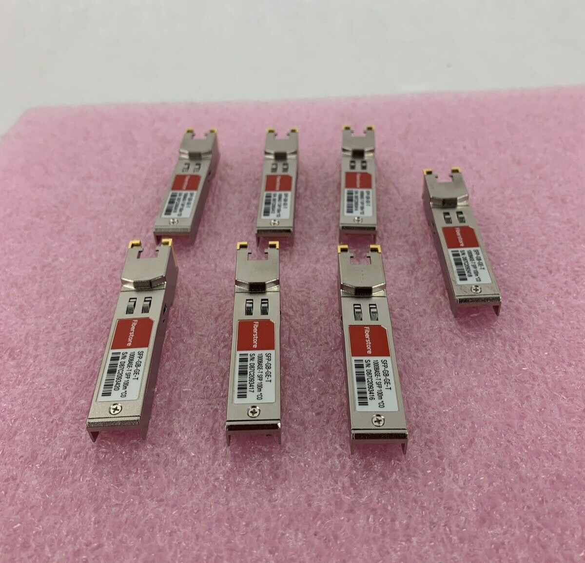 Lot of 8 Fiberstore SFP-GB-GE-T 1000BASE-T 1GT SFP Transceiver 100m