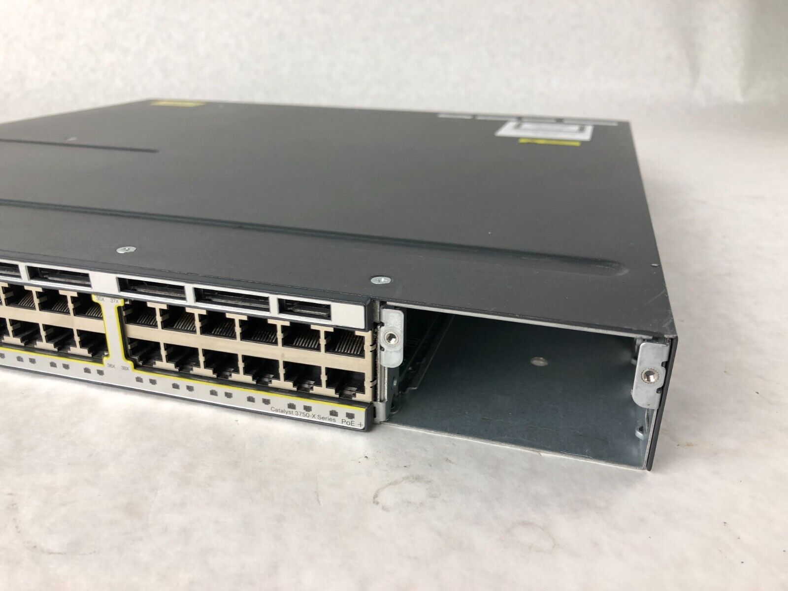 Cisco WS-C3750X-48P-S 48-Port GbE PoE Catalyst Network Switch