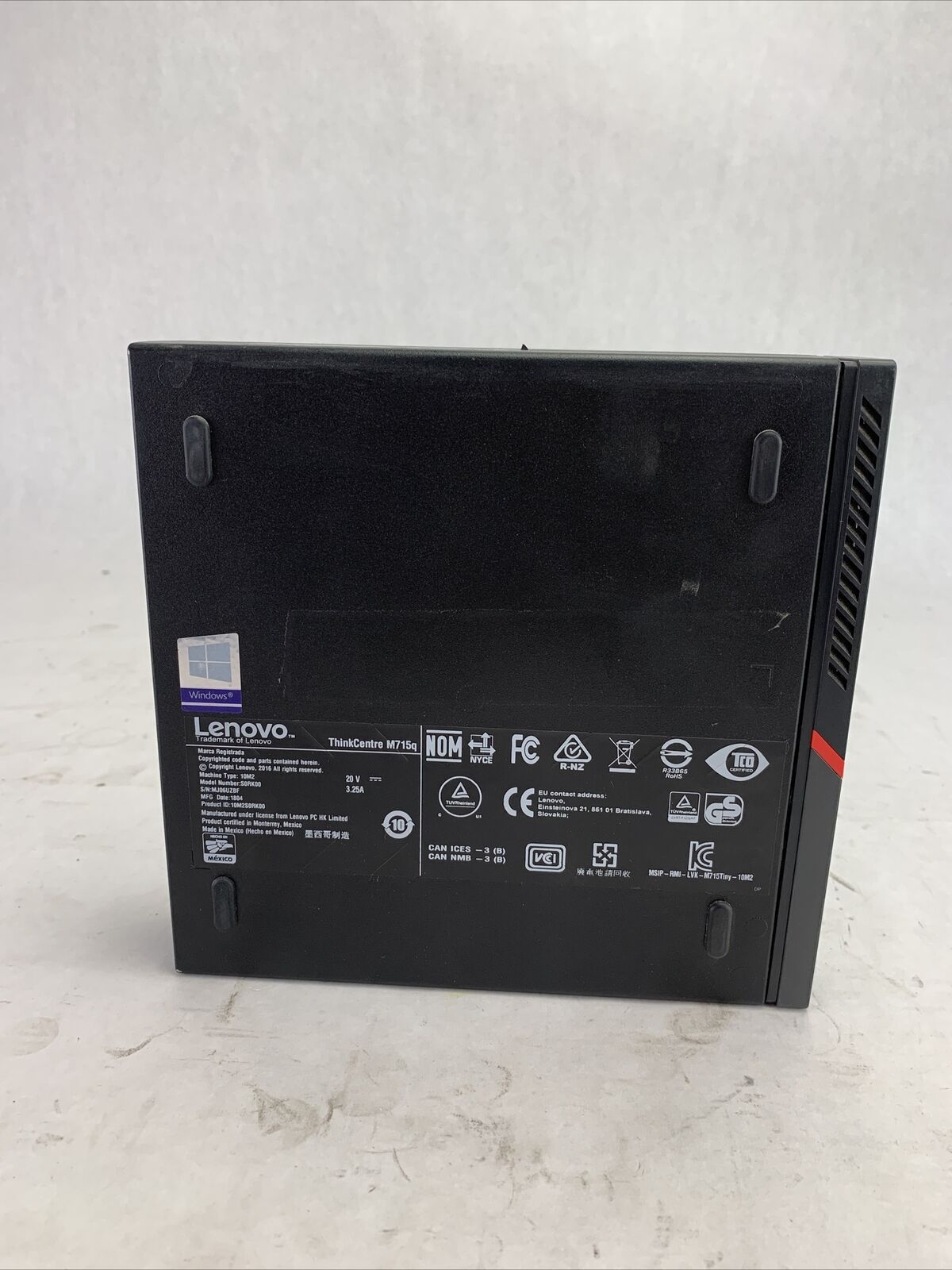 Lenovo ThinkCentre M715Q Micro AMD PRO A6-9500e 3GHz 8GB RAM No HDD No OS