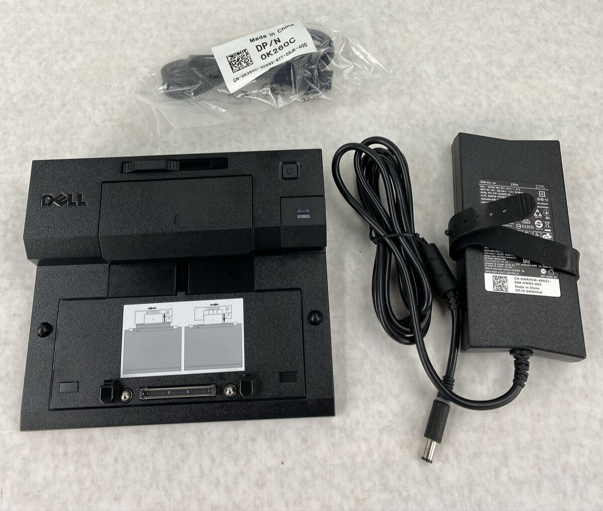 Dell 0VTMC3 E-Port II 0PDXXF K07A Dock DVI DP VGA eSATA USB + AC Power Adapter