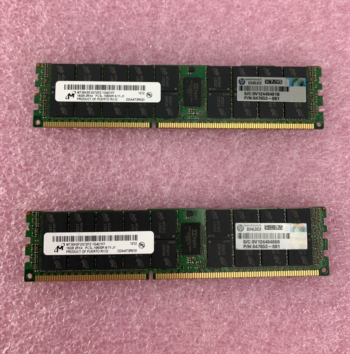 Micron 16GB  DDR3 2Rx4 MT36KSF2G72PZ-1G4D1HF RAM Memory PC3L-10600R