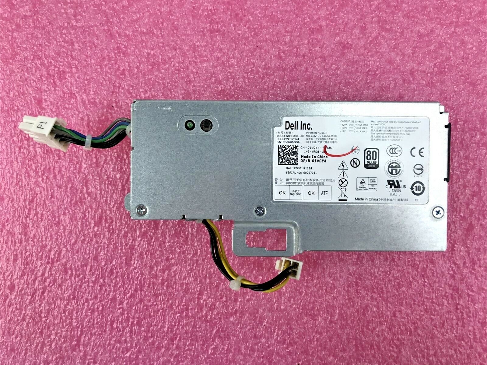 Dell Optiplex 7010 9010 9020 USFF Computer Power Supply 1VCY4 L200EU-00 200W