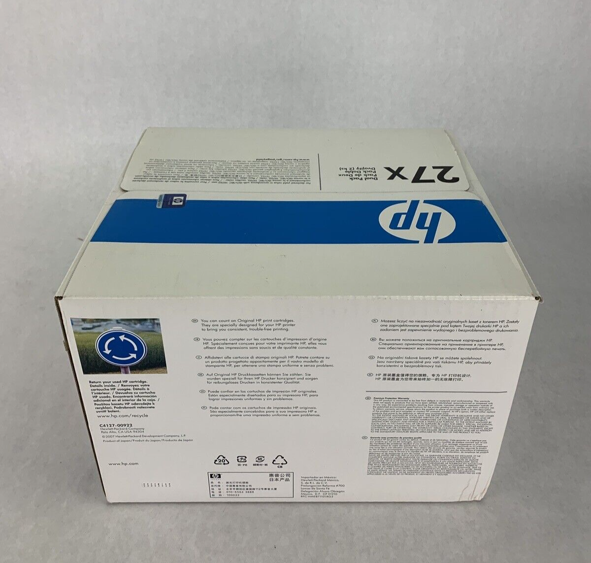 New Sealed OEM HP C4127D Dual Pack 2-27X Black Toner for Laserjet 4000 & 4050