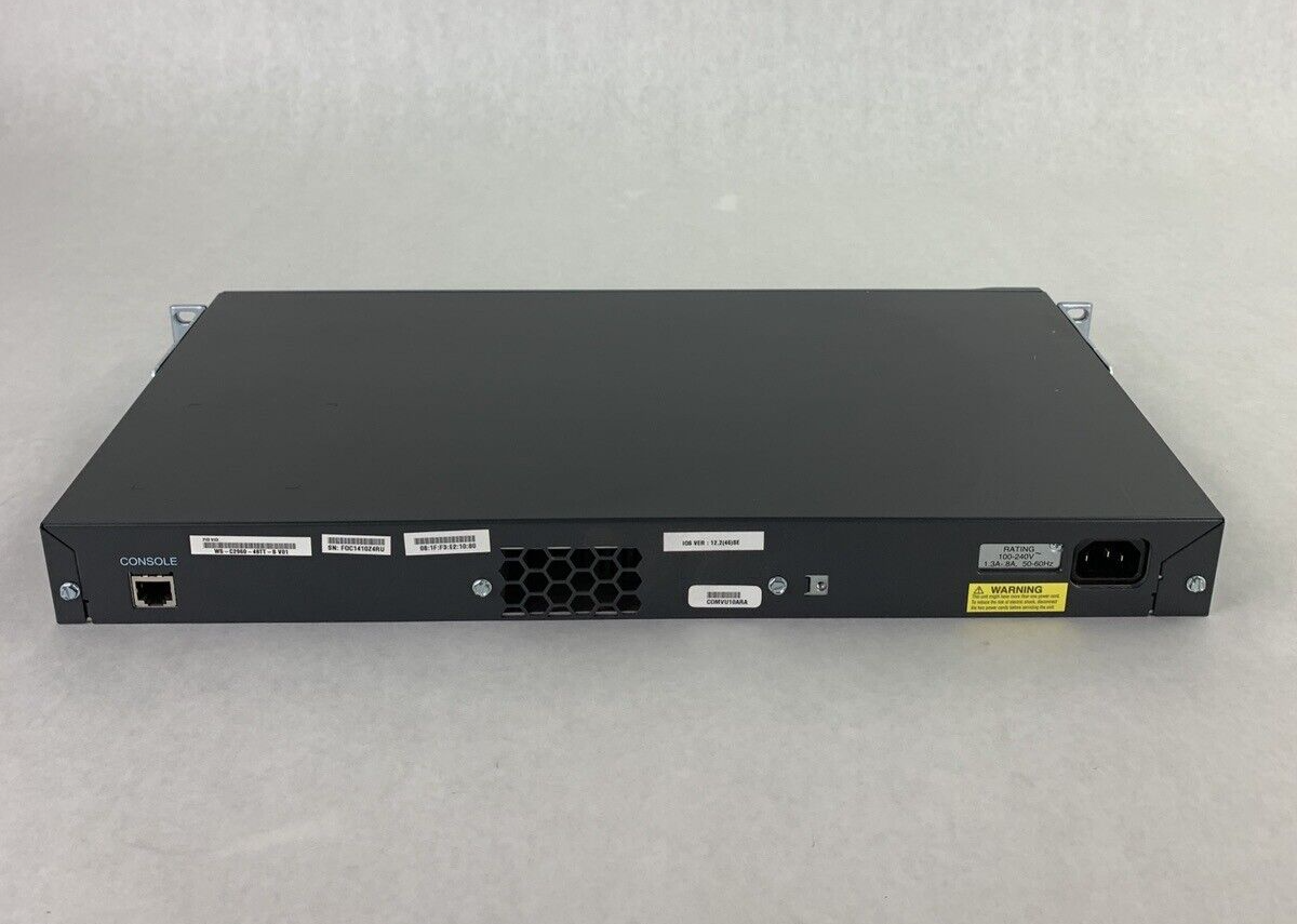 Cisco Catalyst 2960 Series WS-C2960-48TT-S 48 Port Managed Ethernet Switch