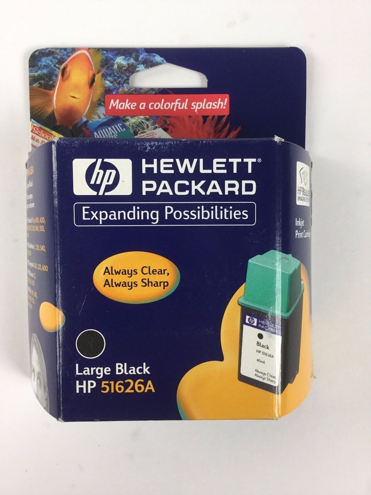 HP 51626A Large Black Ink Cartdrige, New