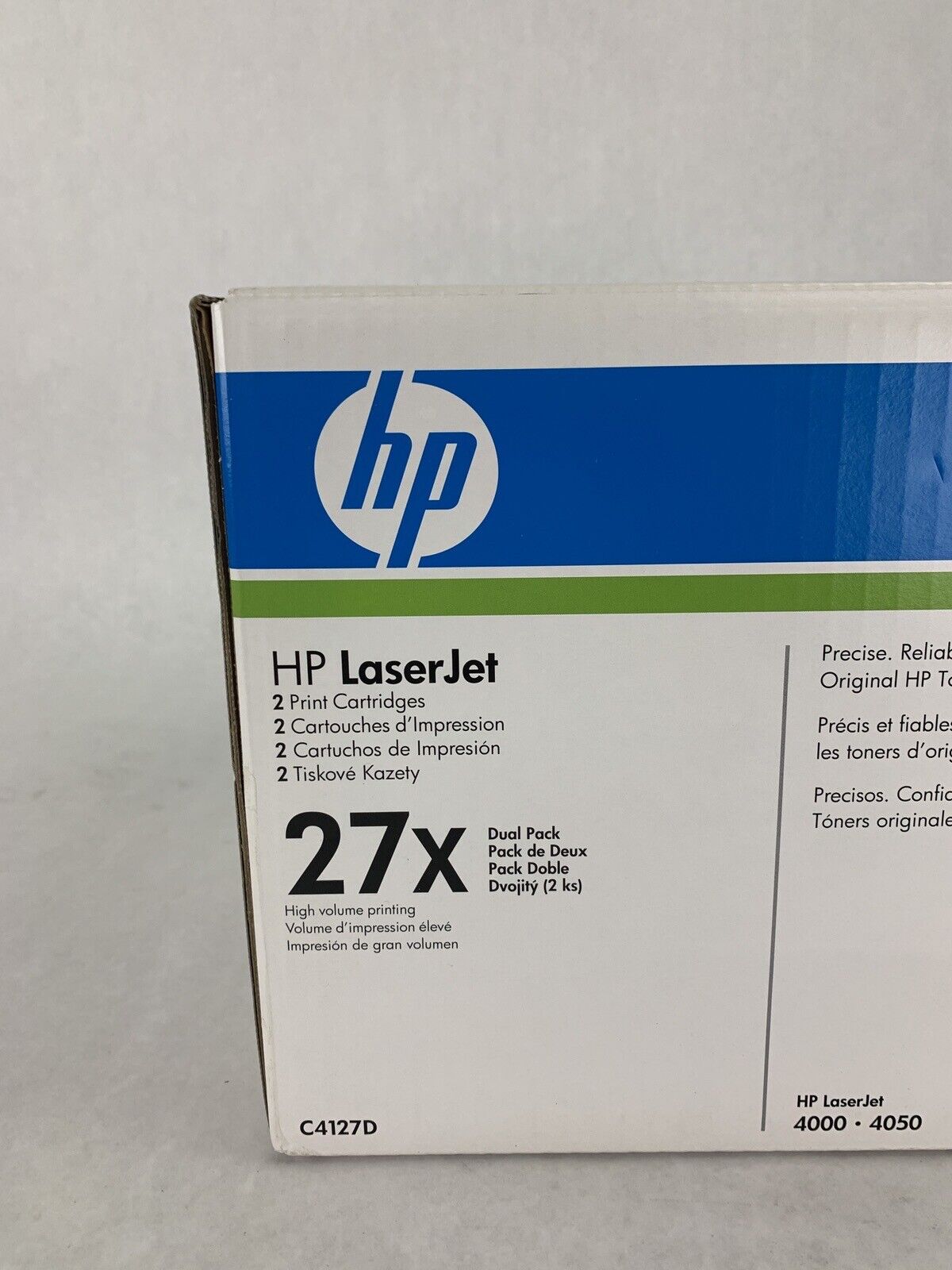 New Sealed OEM HP C4127D Dual Pack 2-27X Black Toner for Laserjet 4000 & 4050