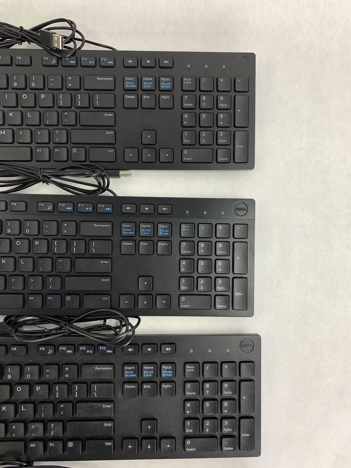 Lot 0f 5  Dell Wired Keyboard Black KB216