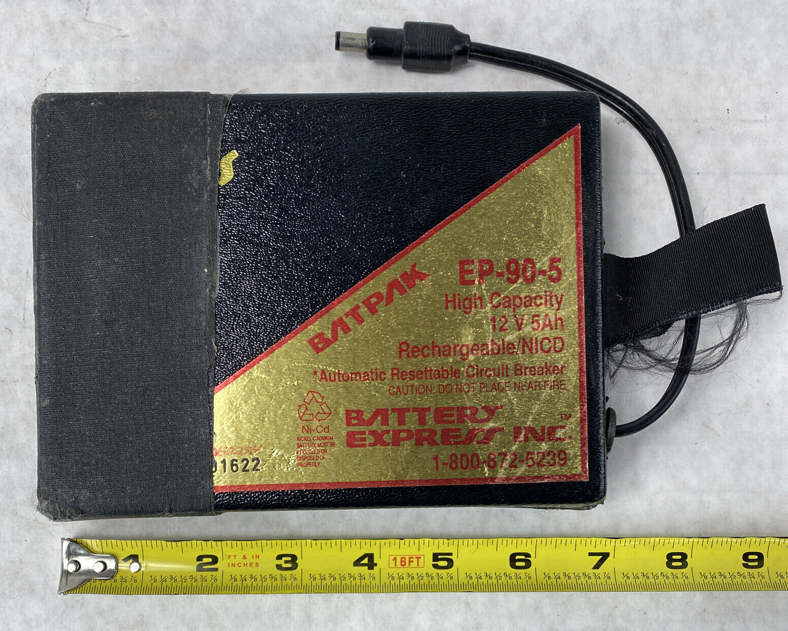 Battery Express Batpak EP-90-5 High Capacity 12V 5Ah Ni-CD Rechargeable Battery